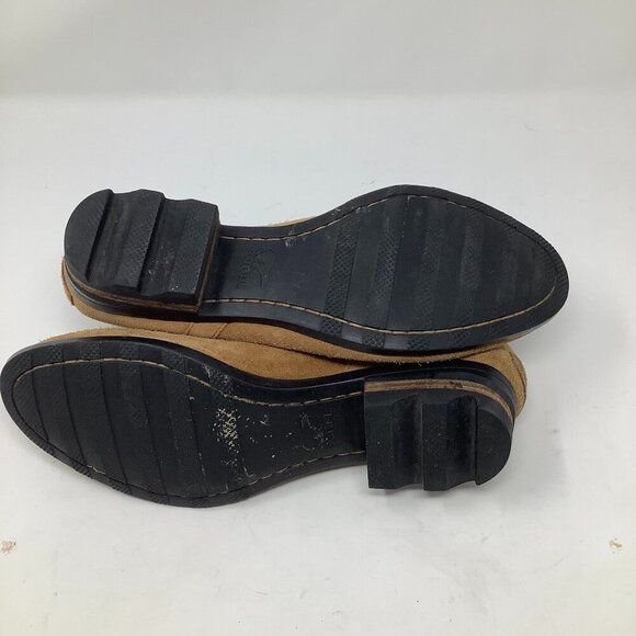 Sorel women's Lolla Cut-Out Booties 10 tan suede leather ankle - Picture 7 of 7